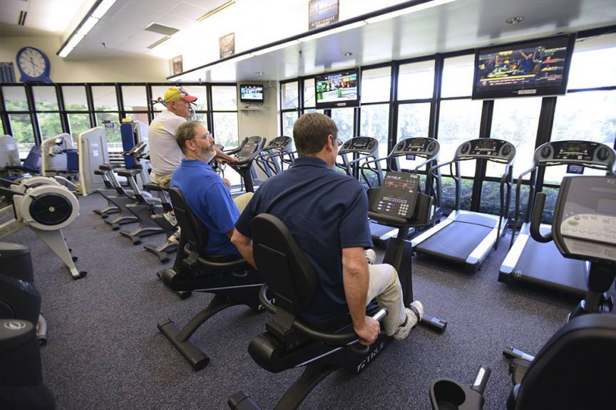 State-of-the-art gym facilities for physical education students at Pensacola State College.