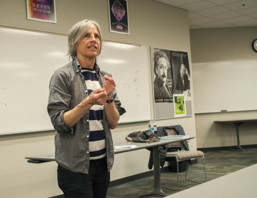 decorative image of Myles1 , Eileen Myles shares words  of wisdom with PSC students, faculty 2018-03-06 08:18:19