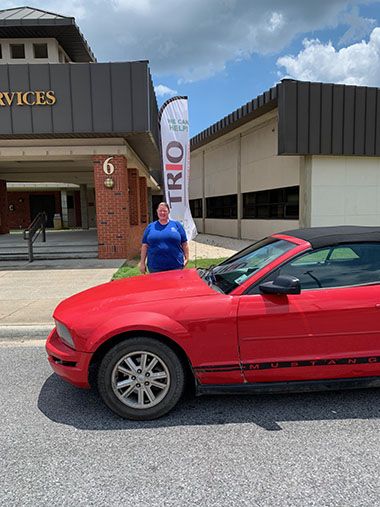 Jamie Faulk with car decorative image of Jamie-Faulk-with-car , Auto Draft 2019-08-13 11:37:15