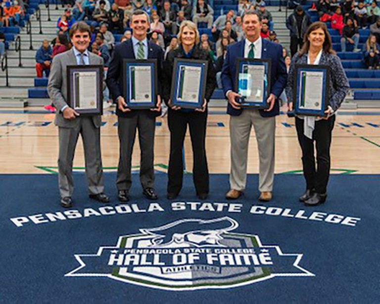 Inductees honored at Pensacola State College Hall of Fame ceremony.