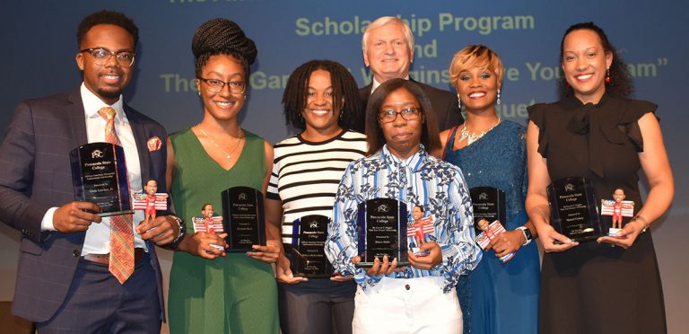 Eight PSC students receive scholarships at Dr. Garrett T. Wiggins ‘Live Your Dream’ Banquet.