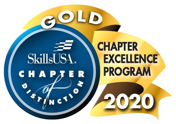 decorative image of SkillsUSA-Gold-tiered-badge-2020 , Pensacola State College’s SkillsUSA chapter earns Florida Gold Medal of Distinction 2020-05-01 14:11:25