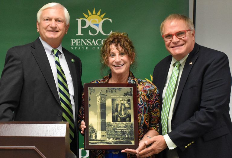 Gene and Maureen Valentino donate to Pensacola State College's entrepreneurship initiatives.