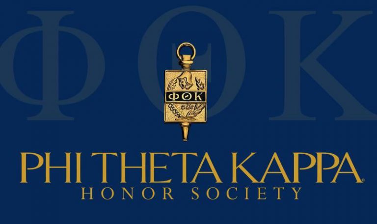 Phi Theta Kappa Honor Society logo featuring Greek letters and emblem.