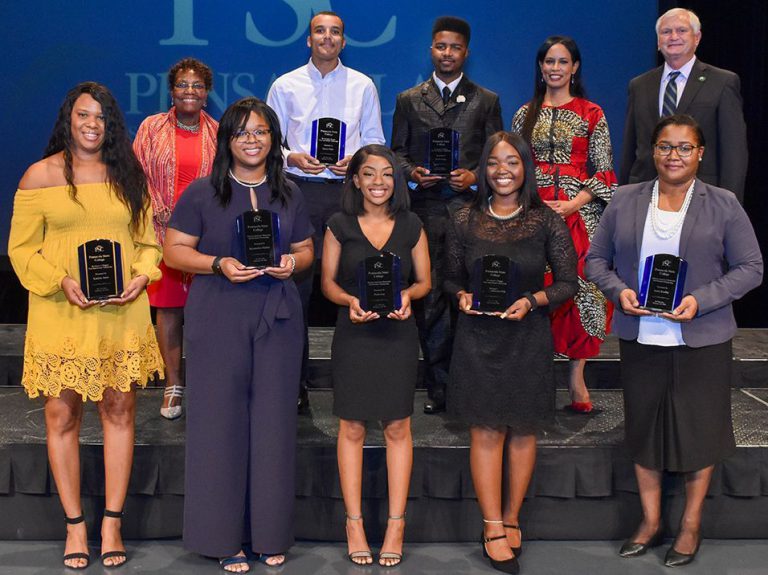 African-American students receiving Wiggins scholarships at Pensacola State College.