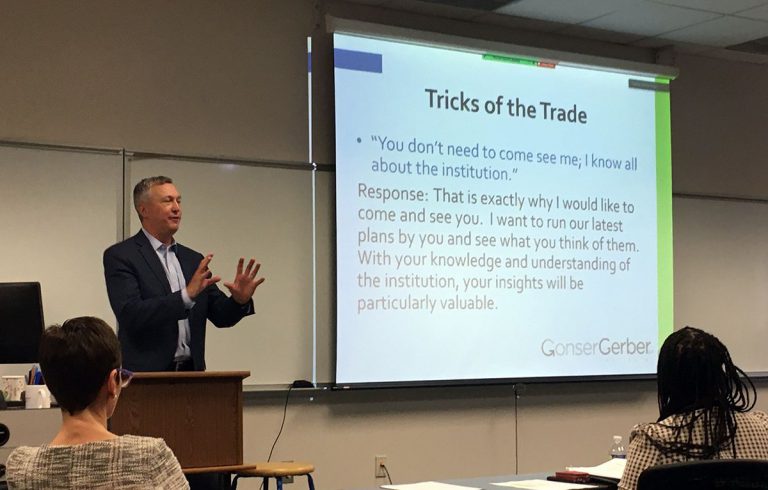 Fundraising workshop for nonprofits at PSC focuses on major gift strategies and donor engagement.