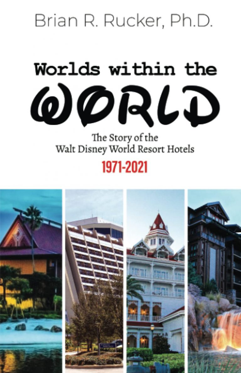 Detailed image of the book cover titled "Worlds within the World" by Brian Rucker, focusing on Walt.