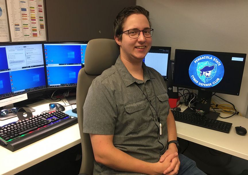 decorative image of tedsumrall , Cybersecurity Club President Ted Sumrall is now tech support specialist, part of Help Desk 2021-08-18 11:08:30