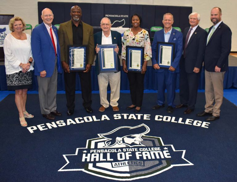 PSC Hall of Fame Legends Celebration at Pensacola State College Athletic Hall of Fame event. Celebrating student-athletes and coaches at the 2021 Pirate Experience.