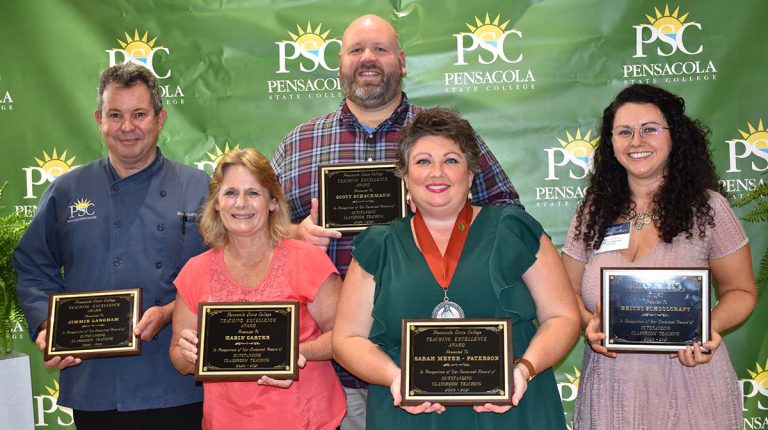 Pensacola State honors Teaching Excellence inductees Dedicated educators recognized at Pensacola State College.