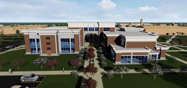 Innovative Advanced Technology Building at PSC Modern PSC campus with new tech and cybersecurity facilities.