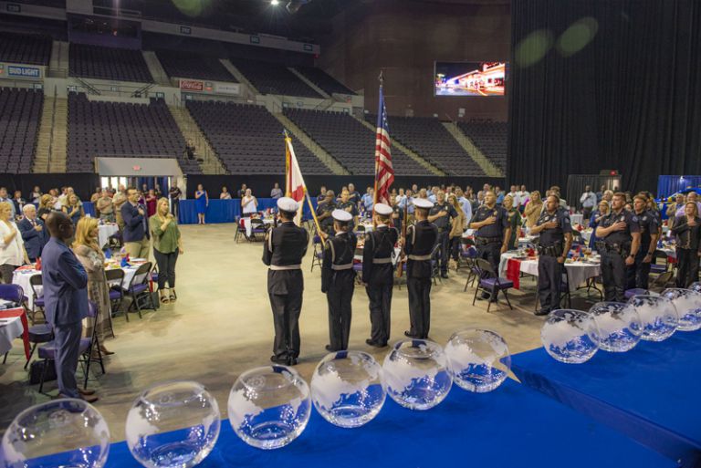 Pensacola State College hosts 2022 Salute to First Responders award luncheon with military honor gua.