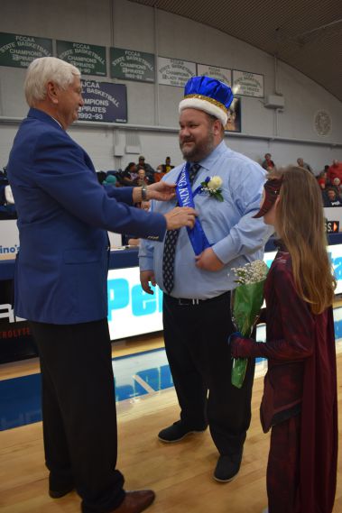 Celebrating student achievements during Homecoming at Pensacola State College.