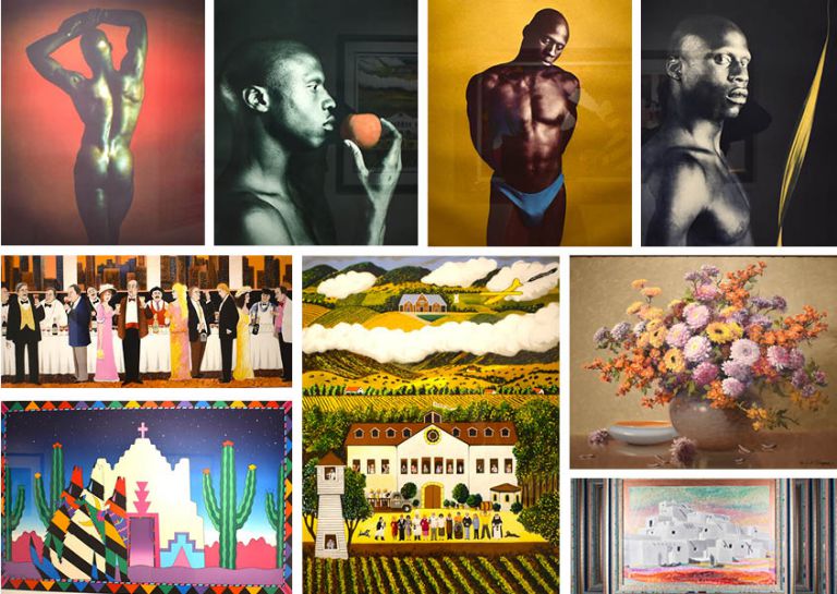 Artistic nude silhouette of a woman with vibrant red background, emphasizing body form and artistic.