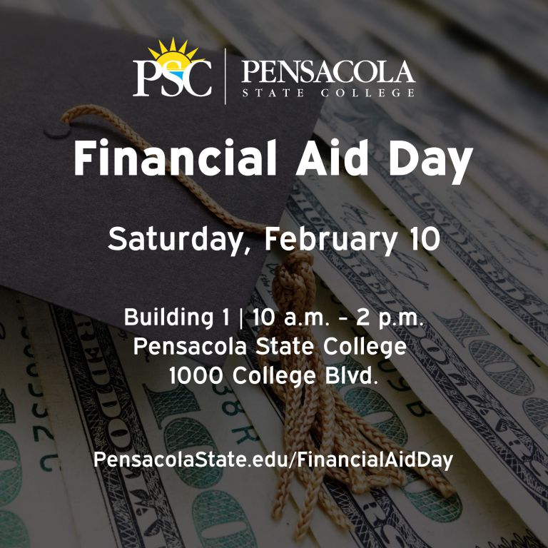 College financial aid event at Pensacola State College on February 10.