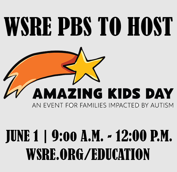 decorative image of Kids-Day , WSRE PBS to host Amazing Kids Day on June 1 for children with autism 2024-05-16 10:53:18