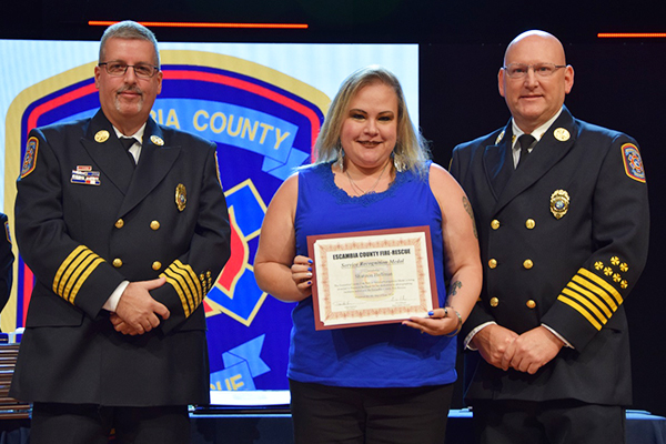 decorative image of Shannon , Pensacola State alum earns Escambia County Fire Rescue service award 2024-08-06 10:01:16