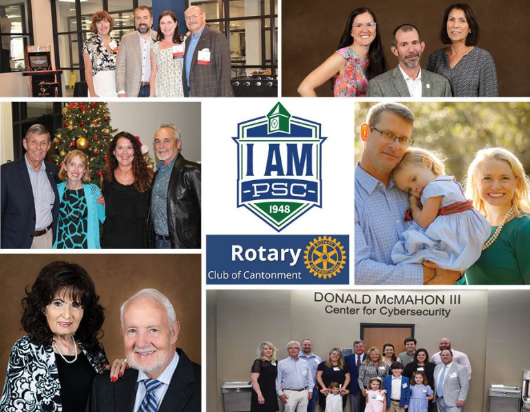 Celebrating Community Support for Scholarships at Pensacola State College Diverse group of community members supporting scholarship fundraising efforts at Pensacola State Col.