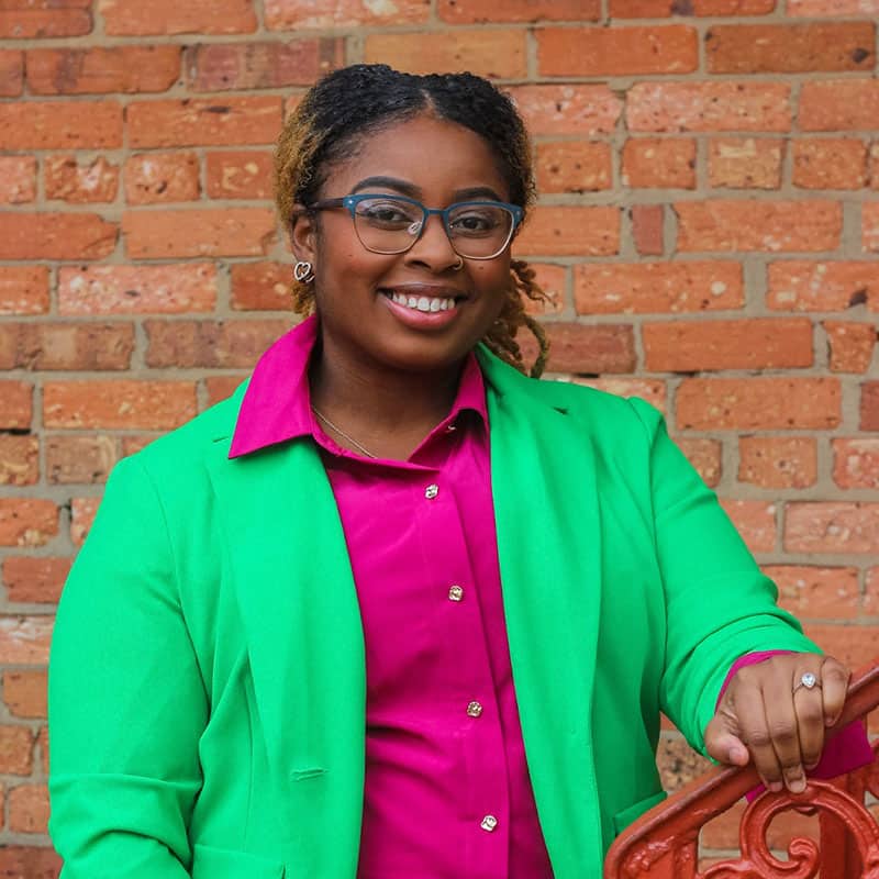 Empowered student leader Shakevia Kirkland at Pensacola State College Optimized ALT text for higher education student leadership image.