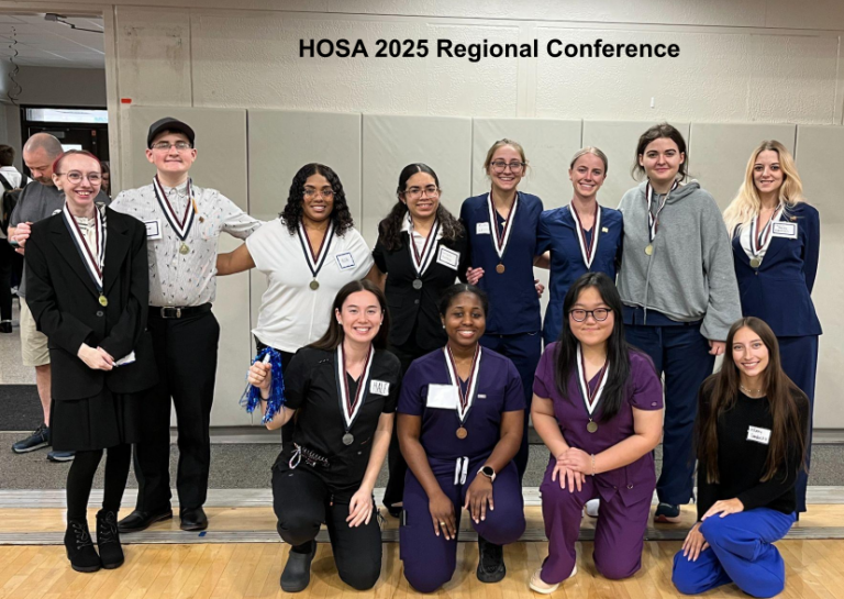 High school HOSA members from Pensacola State College participate in the 2025 Regional Conference.