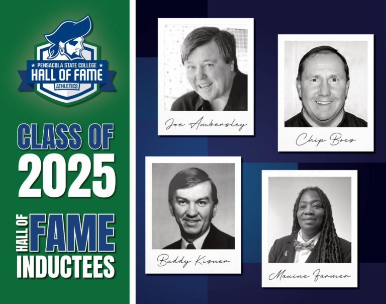 Induction of four legendary athletes into Pensacola State’s Athletics Hall of Fame, 2025 class.