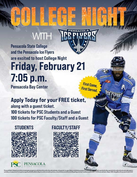 decorative image of Iceflyers , College Night with Pensacola Ice Flyers 2025-02-11 07:58:26