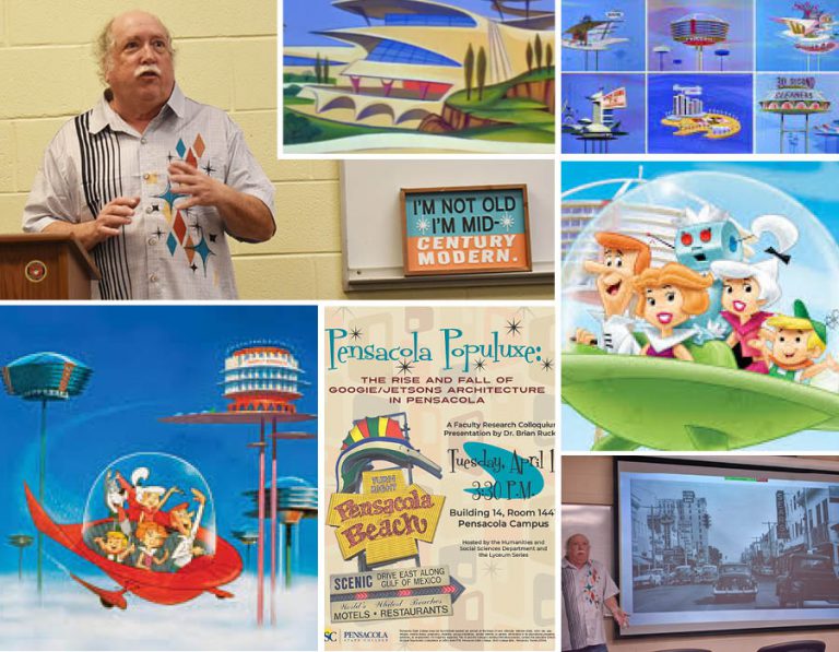 Exploring Populuxe Architecture in Pensacola Colorful Populuxe architecture and Jetsons-inspired design in Pensacola, highlighting mid-century mo.