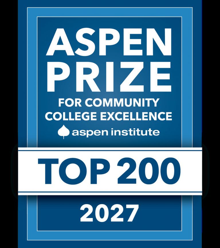 High-achieving community college recognized by Aspen Institute for excellence.