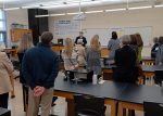 Liberty Sertoma Club members and guests on a tour of the Liberty Sertoma Science Lab.