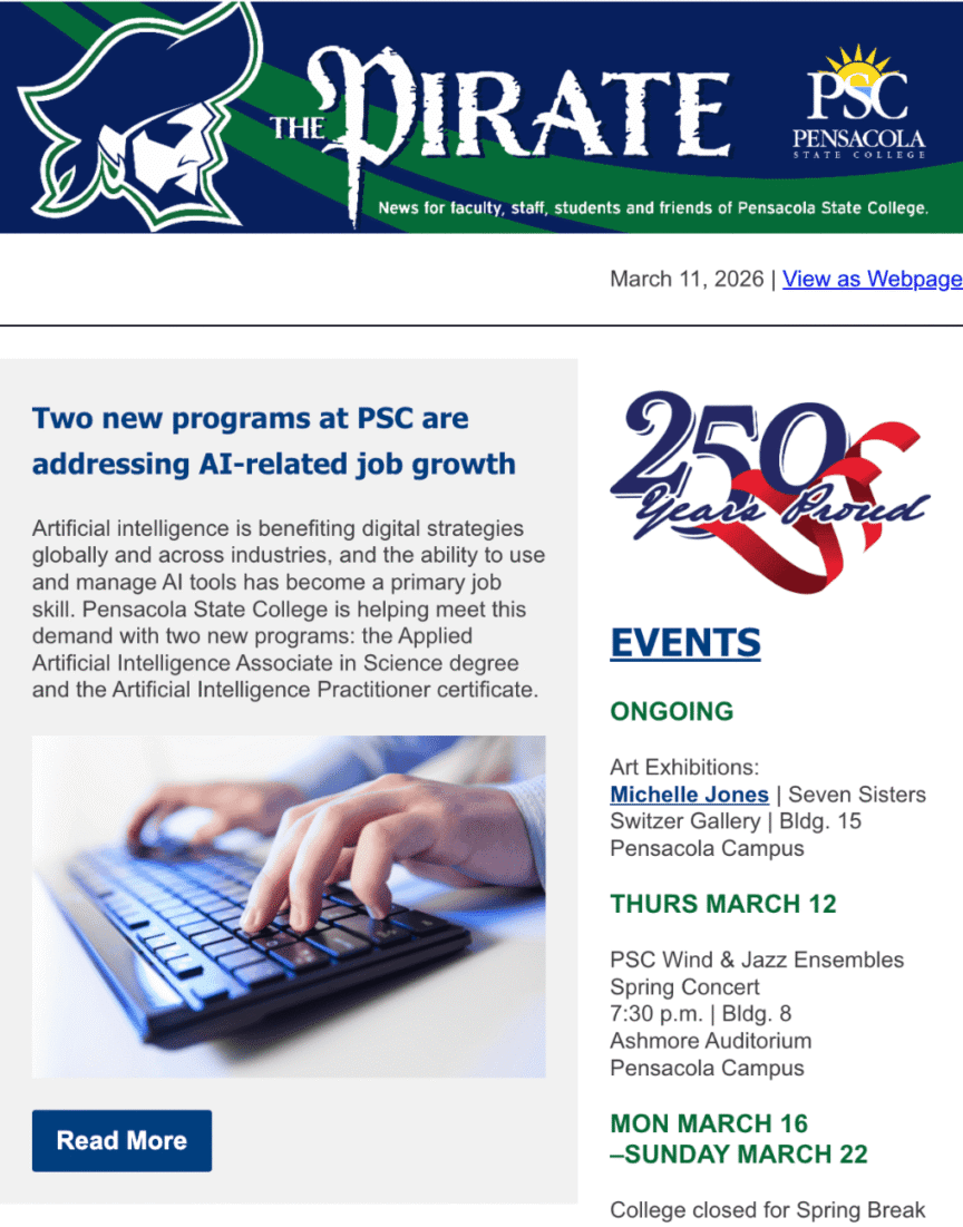 Decorative image of the Pirate Newsletter 031126.