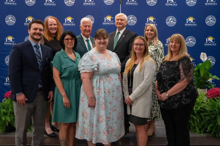 Dedicated educators recognized at Pensacola State College honors event.