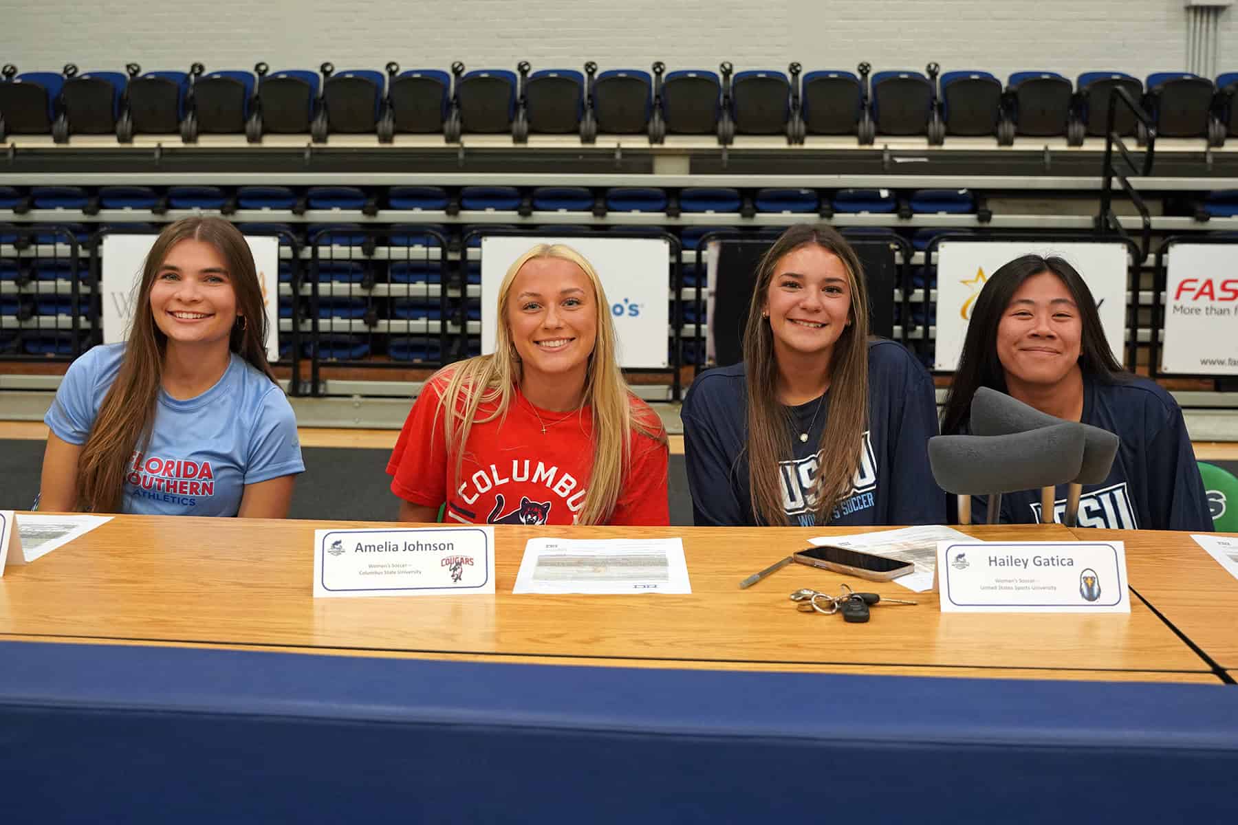 Image of student athlete signing day.