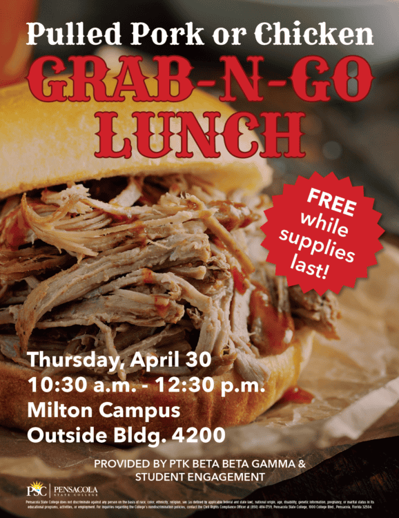 Decorative image of Grab-N-Go Lunch at the Milton Campus on 043026.