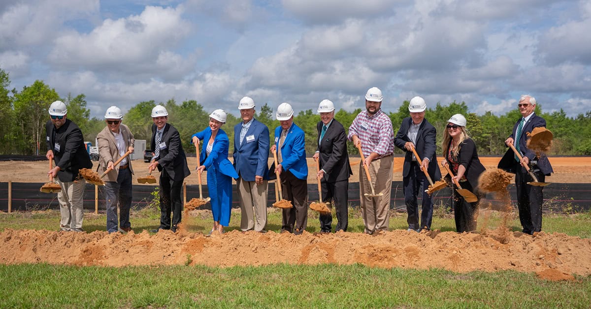 Image of ground breaking.