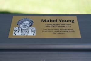 Image of Mabel Young Swing Dedication.