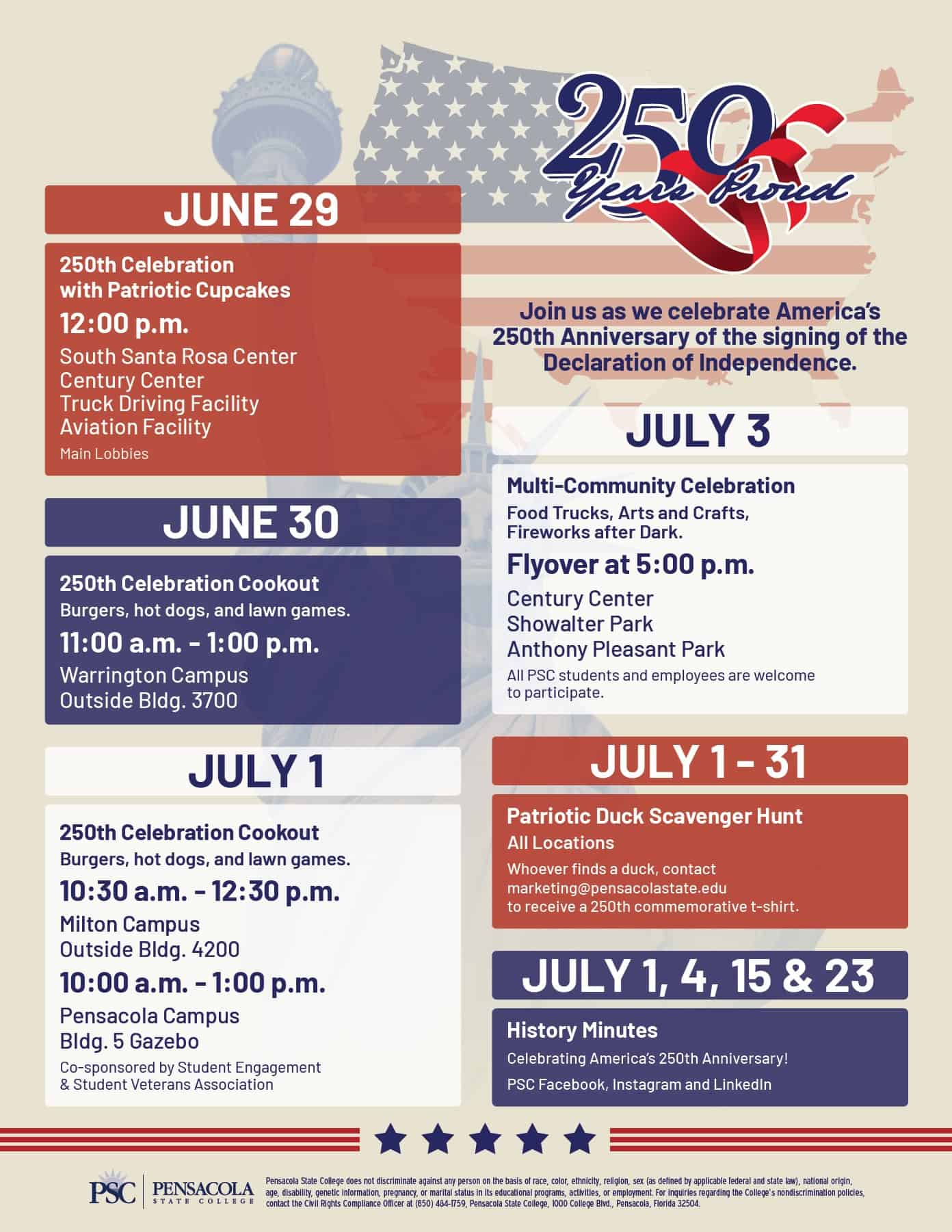 250th Anniversary Flyer