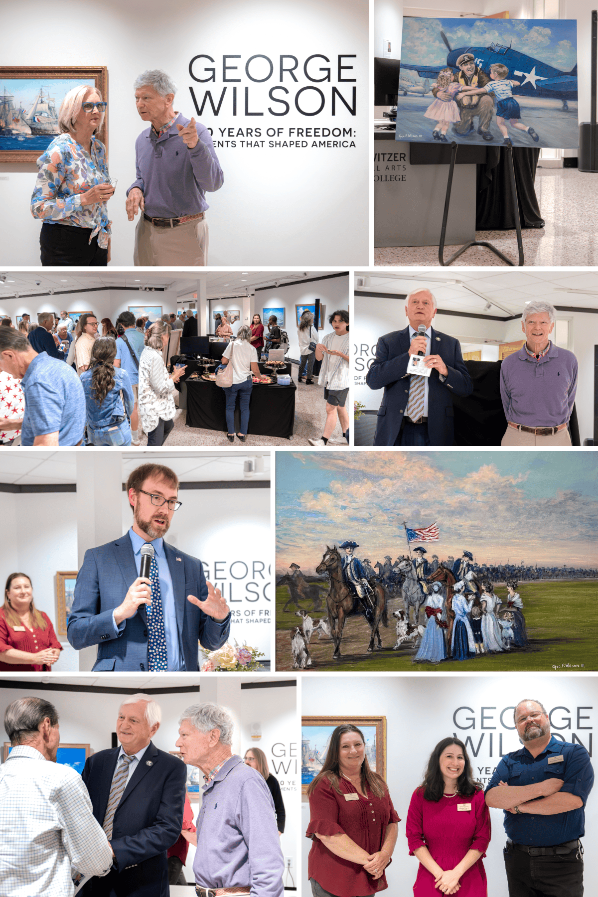Images from the George Wilson artist reception.