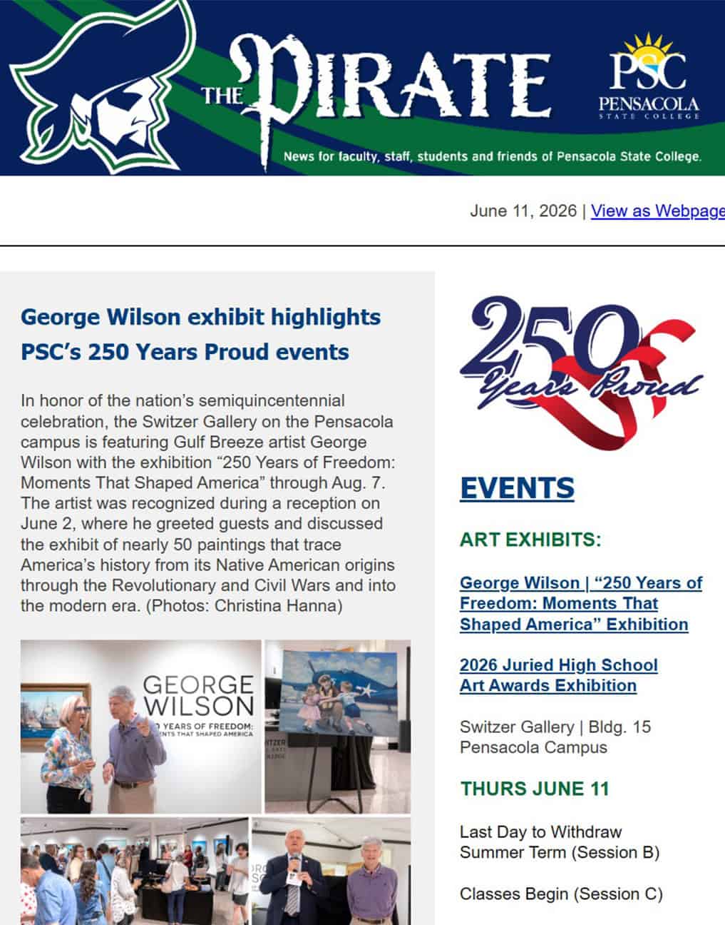 Image of the Pirate Newsletter 061126.
