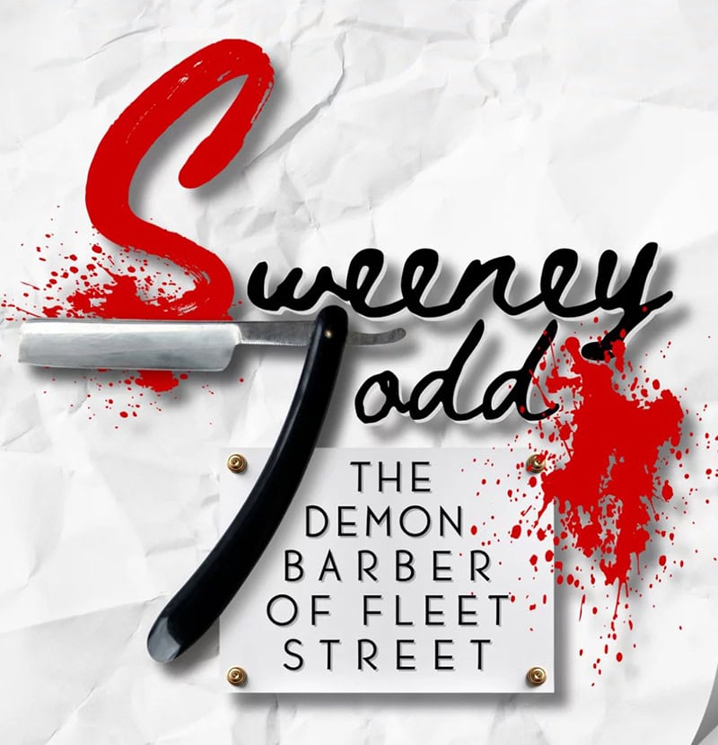 Decorative image of the Sweeney Todd performance logo.