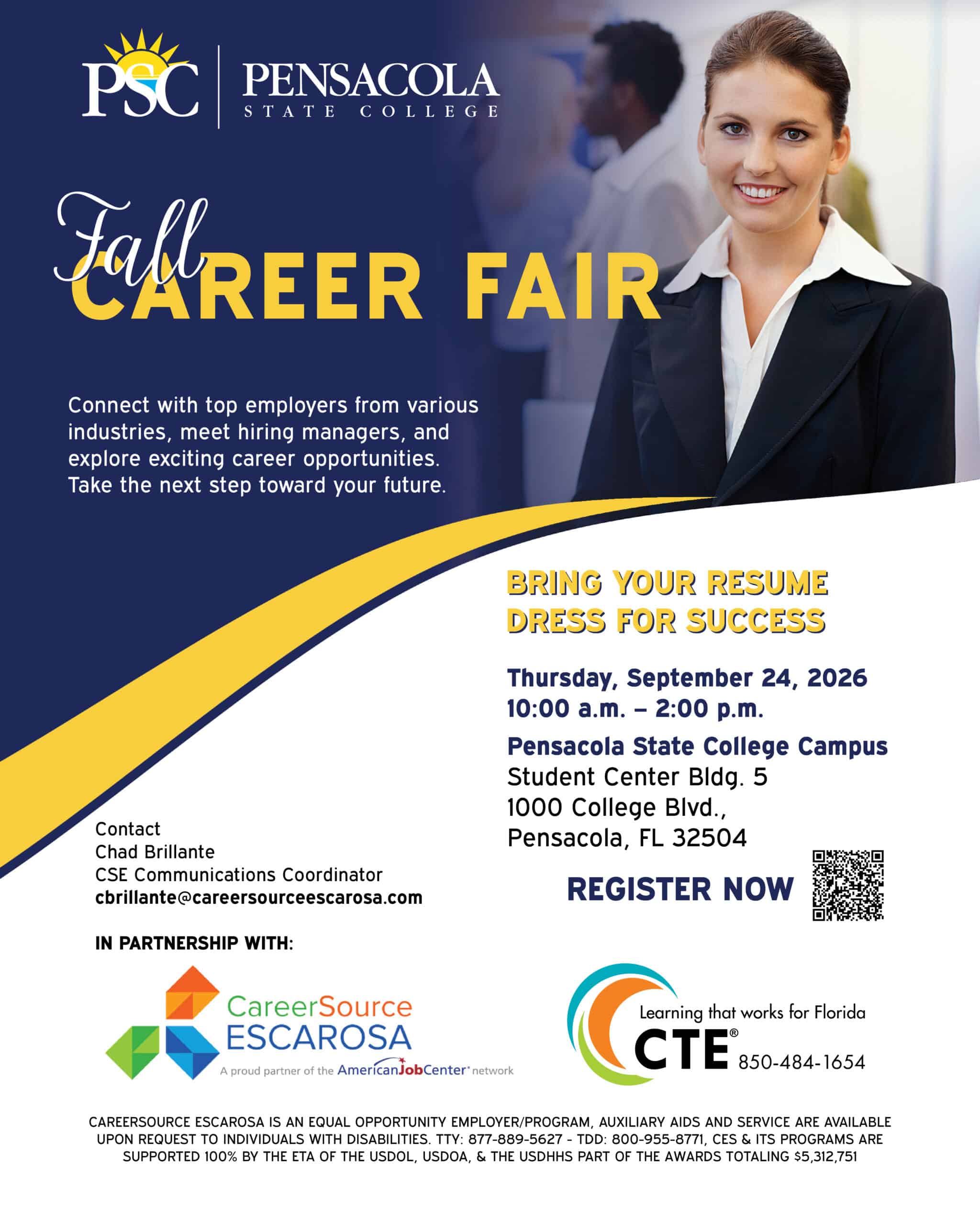 Graphic Image of Fall Career Fair.