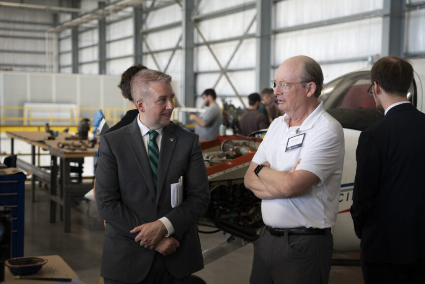 Kelly meets with students, faculty, staff, and members of the community during his PSC campus visit.