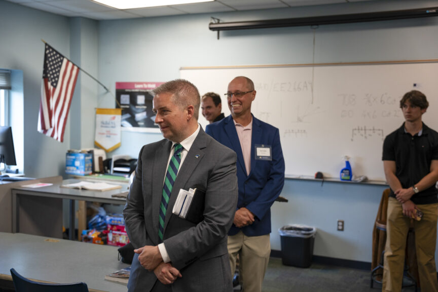 Kelly meets with students, faculty, staff, and members of the community during his PSC campus visit.