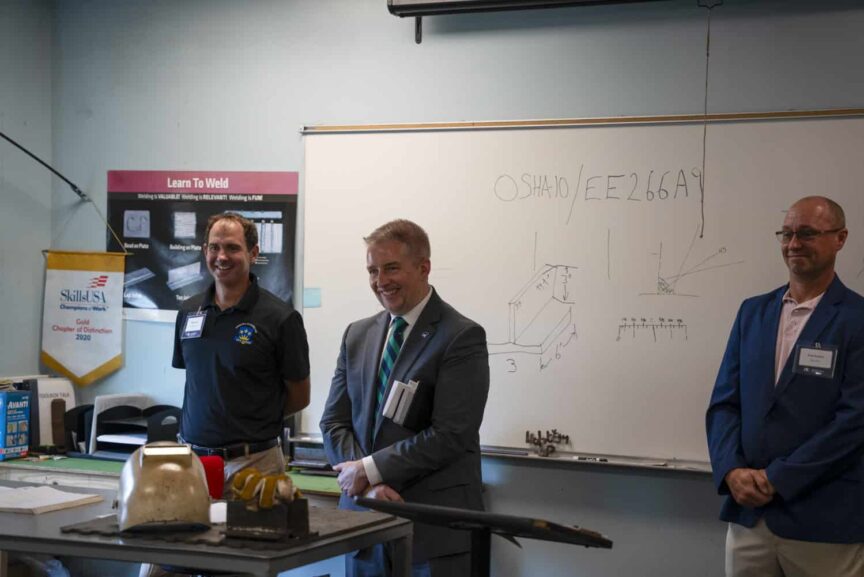 Kelly meets with students, faculty, staff, and members of the community during his PSC campus visit.