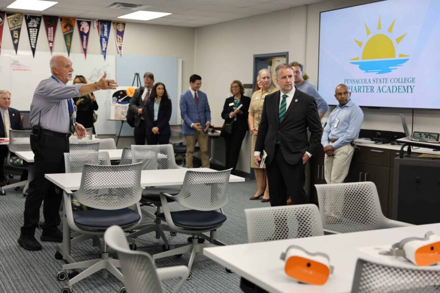 Kelly meets with students, faculty, staff, and members of the community during his PSC campus visit.