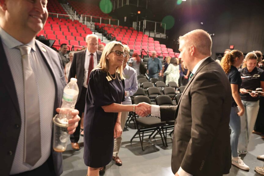 Kelly meets with students, faculty, staff, and members of the community during his PSC campus visit.