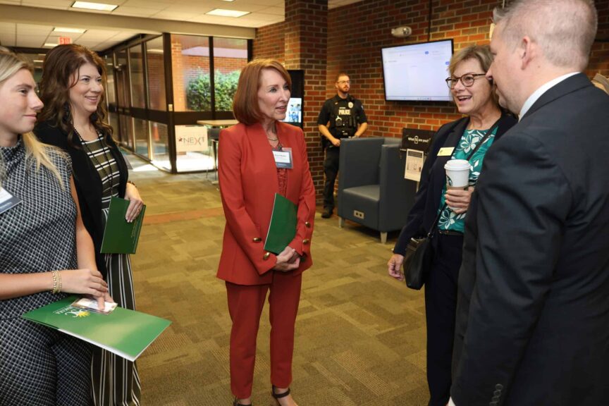 Kelly meets with students, faculty, staff, and members of the community during his PSC campus visit.