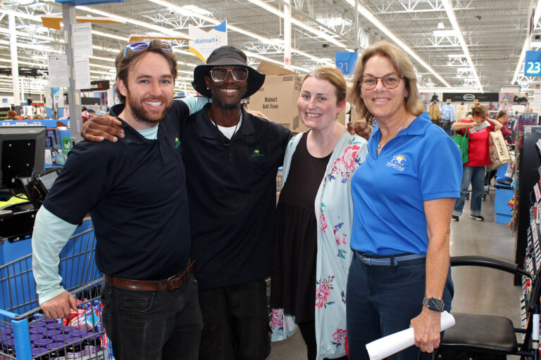 PSC&rsquo;s Jay Collette, Johnny Davison, Lynsey Listau and Andrea Krieger at the Walmart Supercenter on Creighton Road.